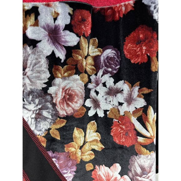 Calessa Patchwork Boho Tunic Womens Medium Velvet Floral Artwear Top Chic!! - Picture 6 of 8